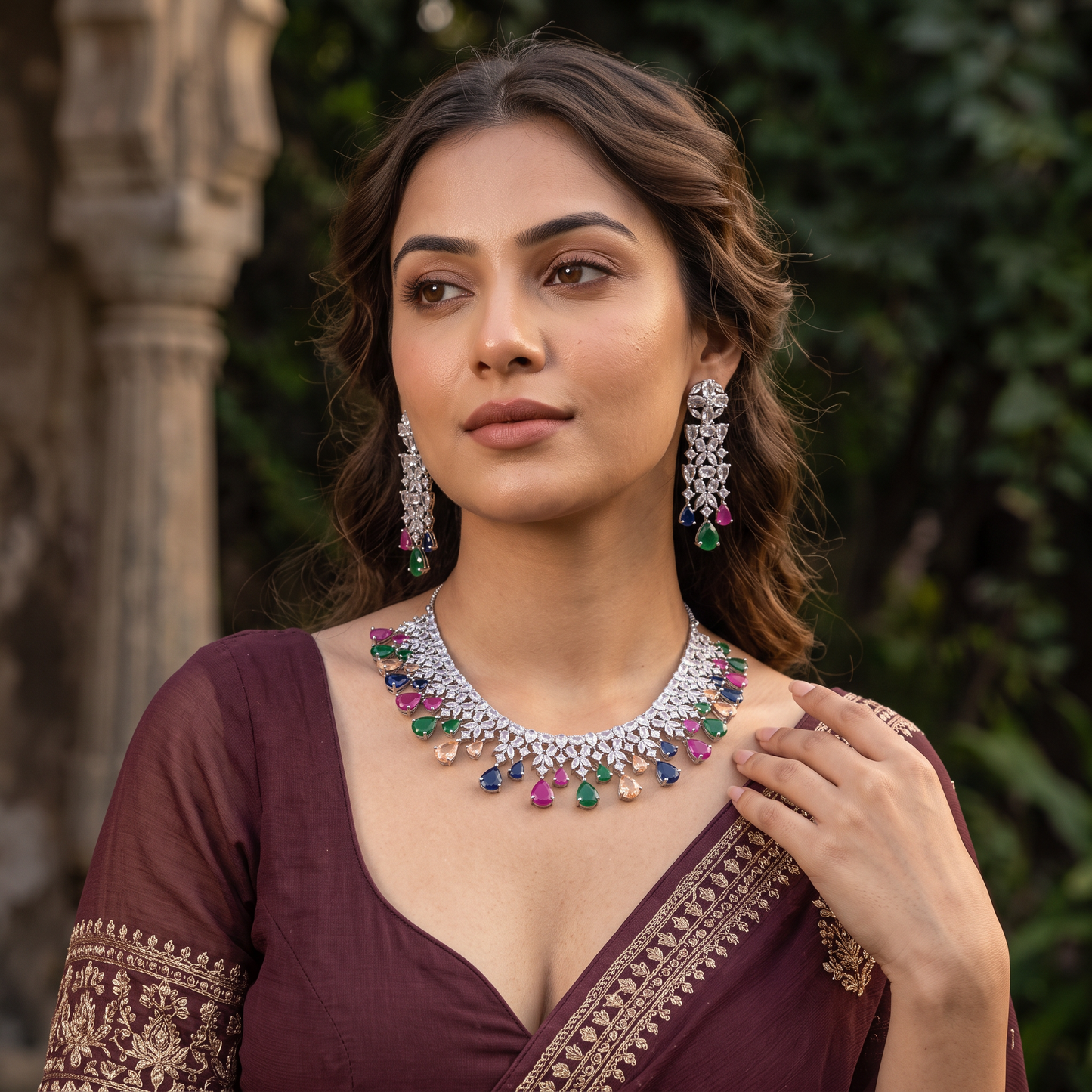Irene-CZ Crystal Necklace Set