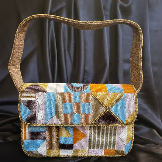 Handcrafted Multicolour Beaded Shoulder Bag