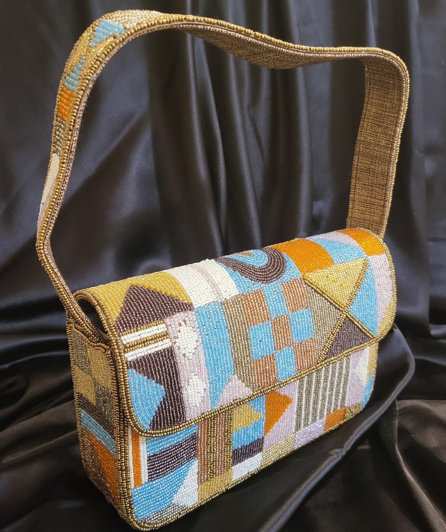 Handcrafted Multicolour Beaded Shoulder Bag