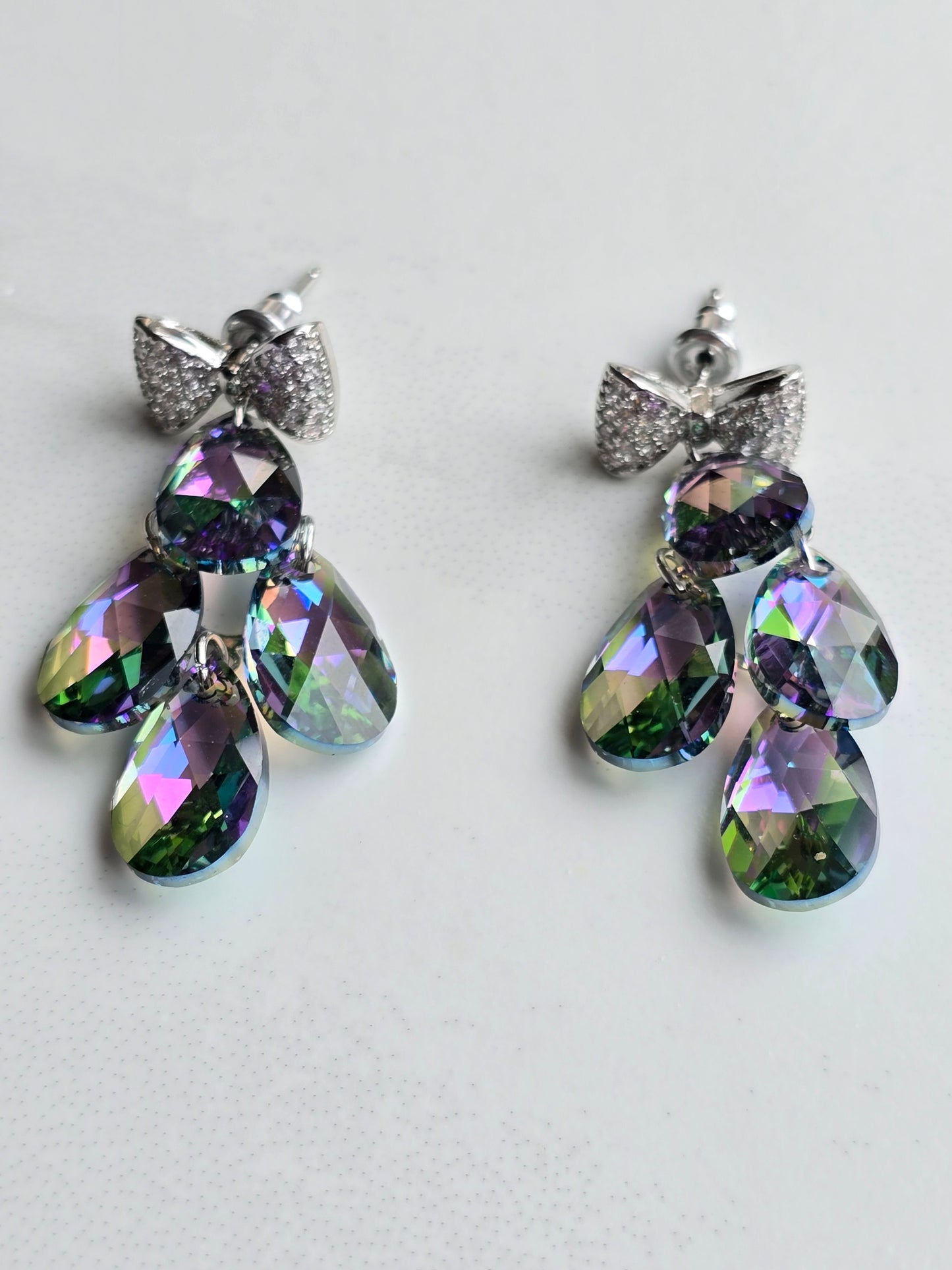 Navi Rain drop Crystal Dangle Earrings