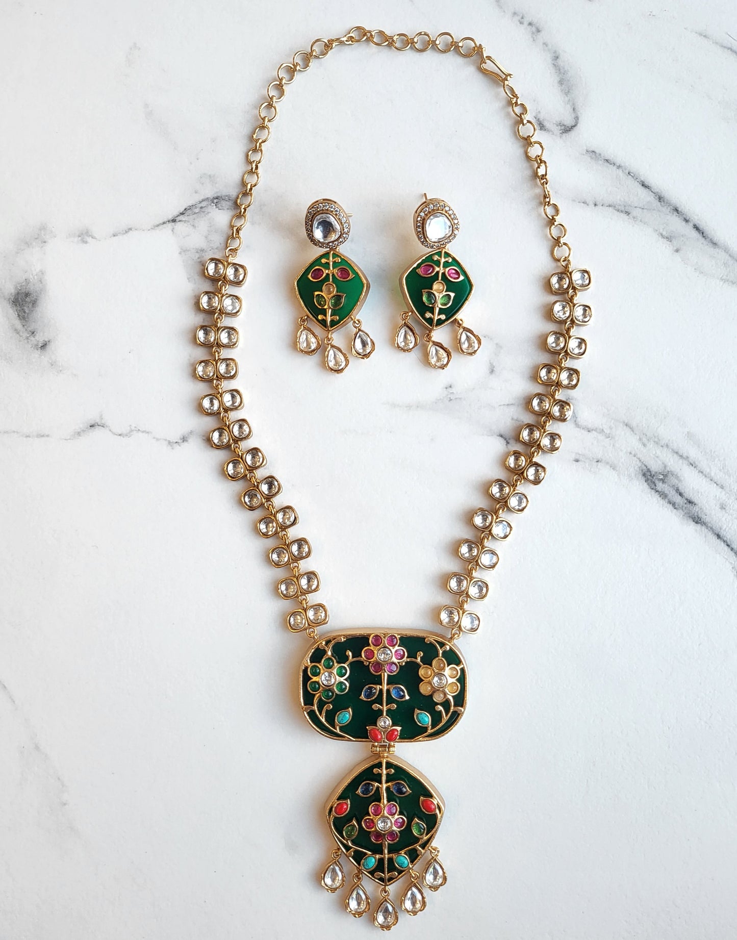 Olivia Handcrafted Polki Necklace Set