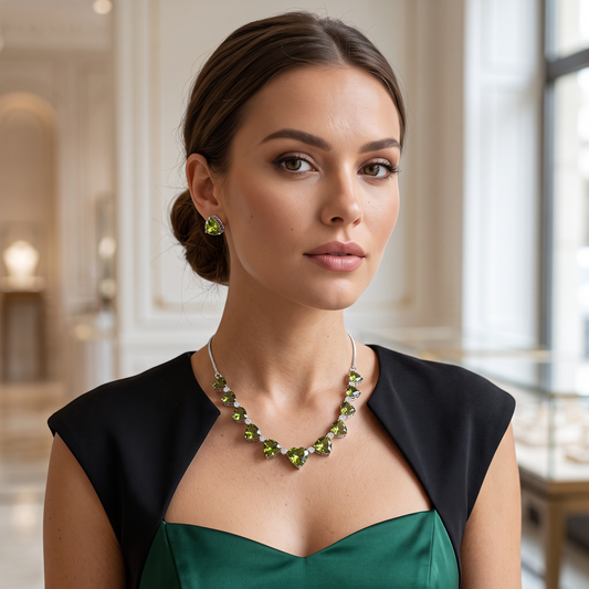 Sienna Premium Crystal Heart Necklace Set