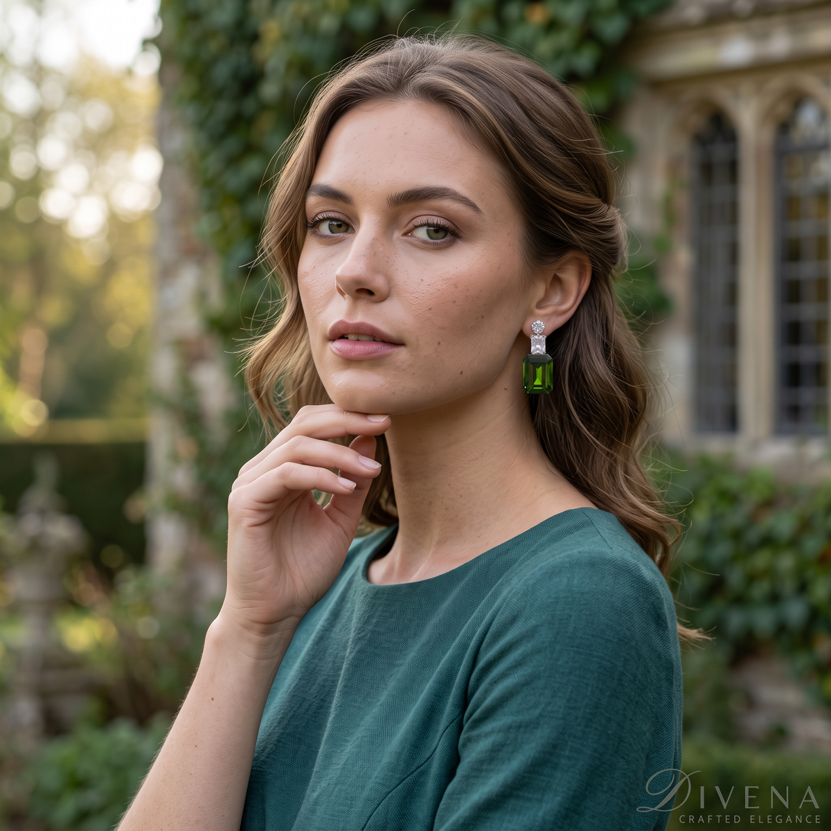 Florence Crystal & Moissanite Earrings