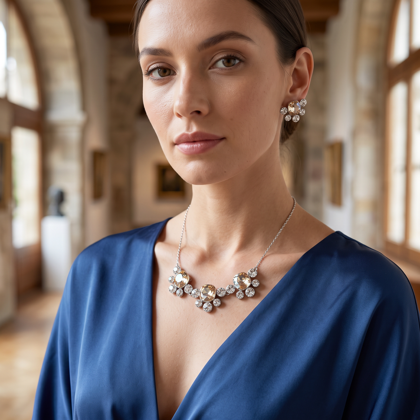 Priscilla Crystal Necklace Set