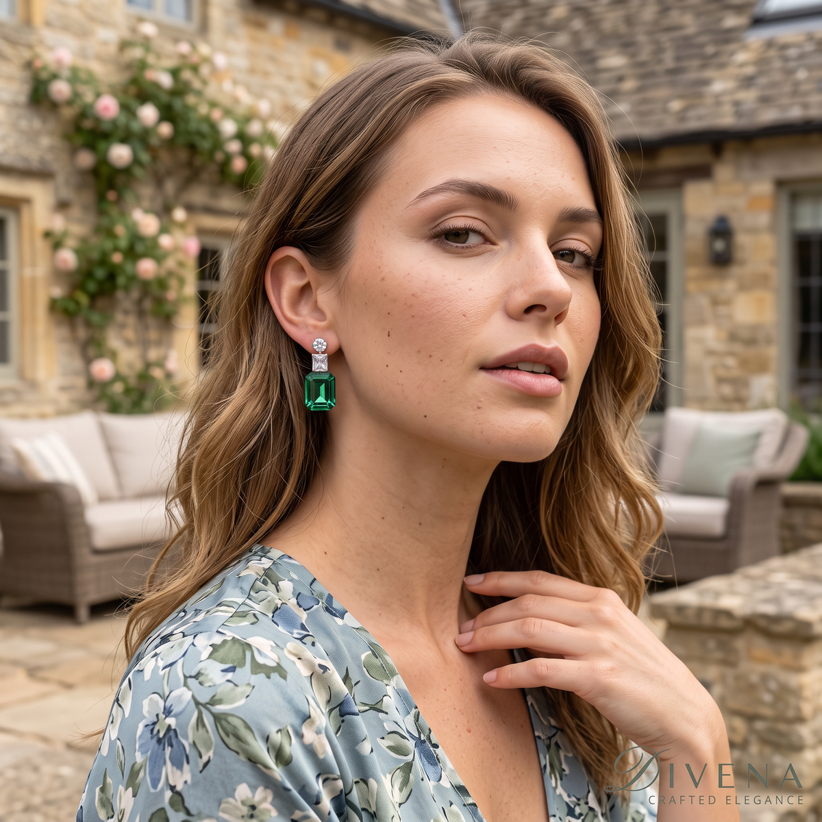 Florence Crystal & Moissanite Earrings