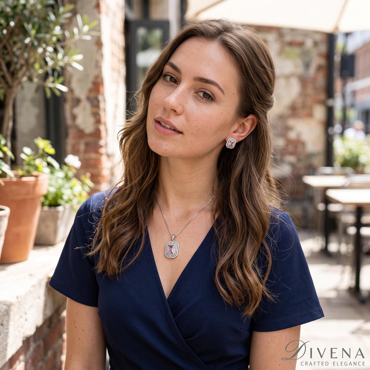 Gwendolyn CZ Pendant Set