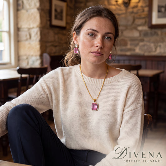 Serene Doublet Stone Pendant Set