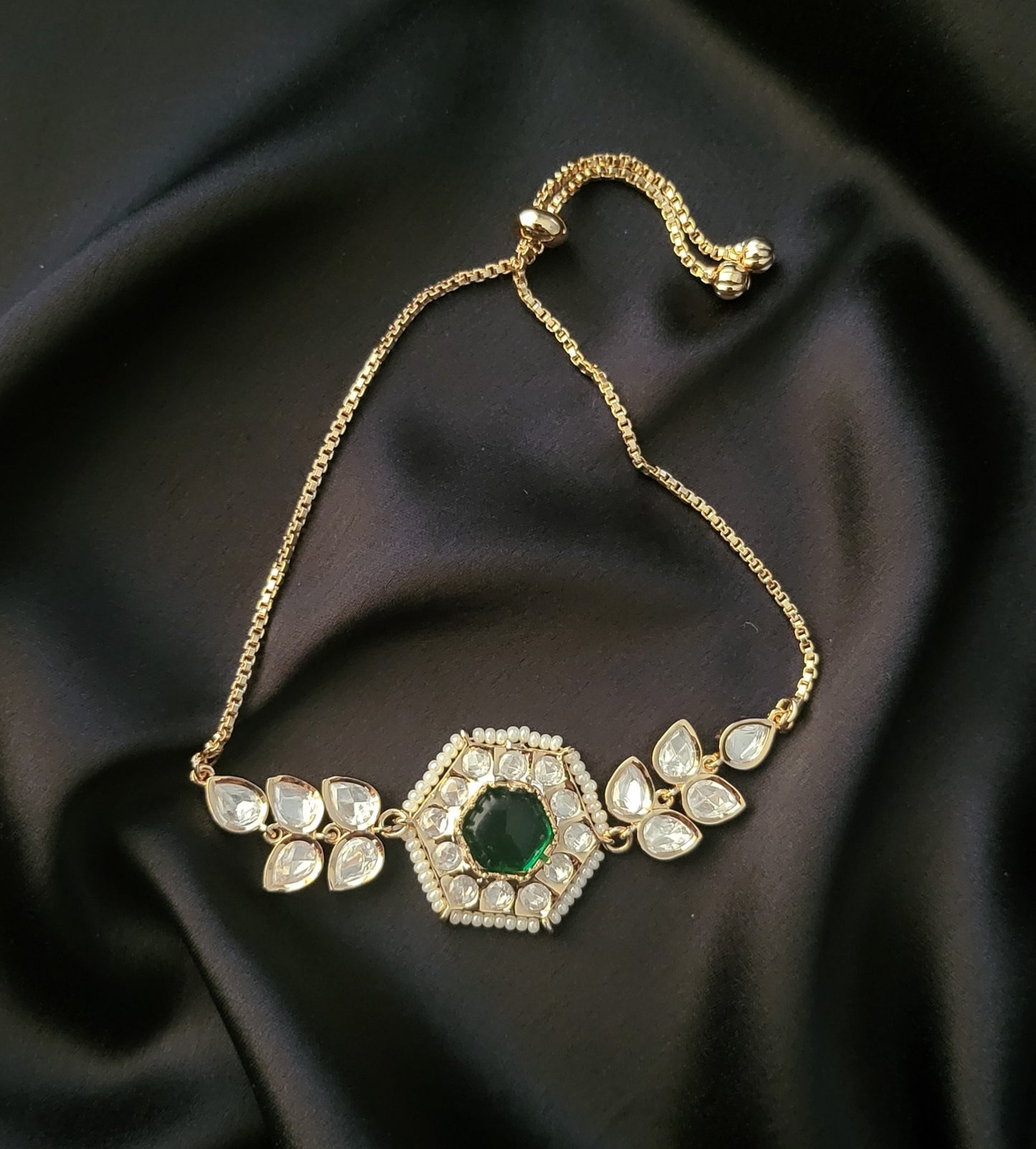 Polki Kundan adjustable Bracelet