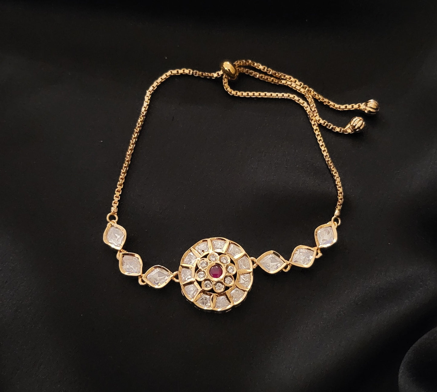 Polki Kundan adjustable Bracelet