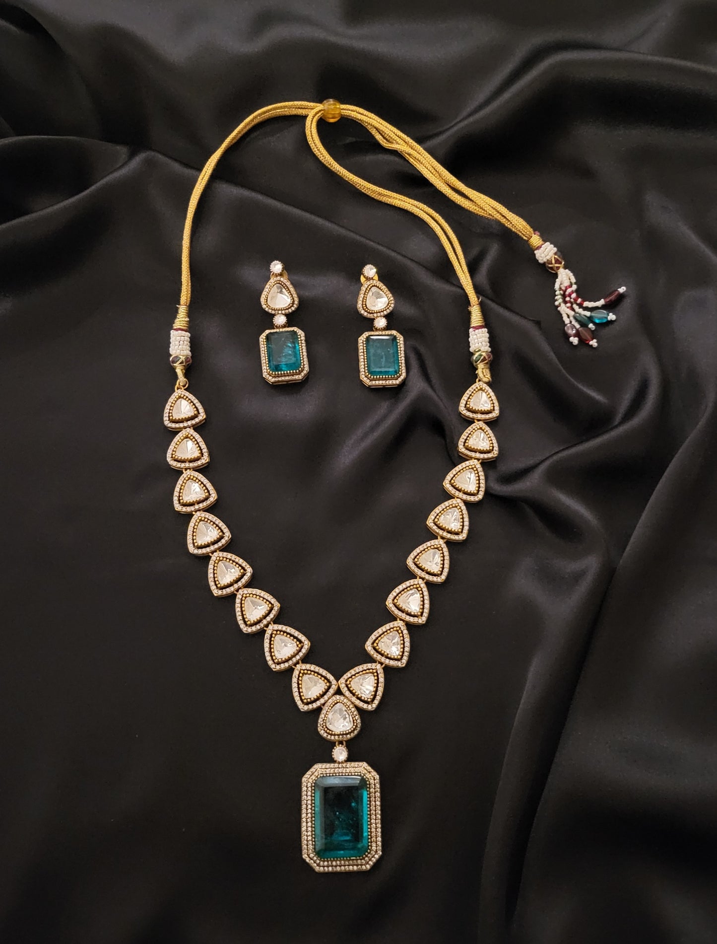 Lillian Polki Necklace Set with Doublet Stone