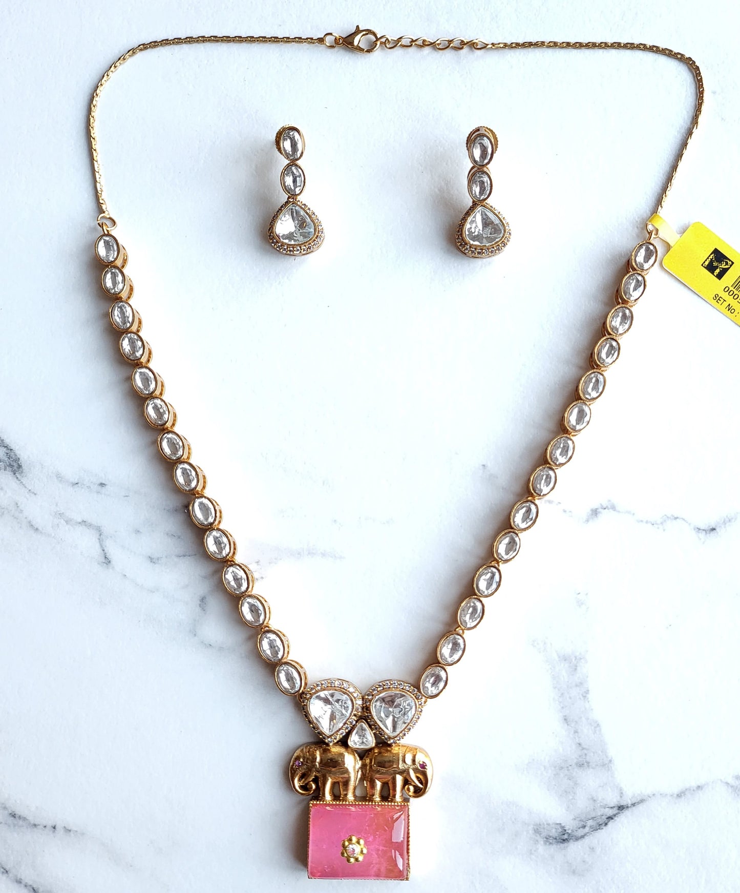 Everleigh Pota Doublet & Moissanite Necklace Set