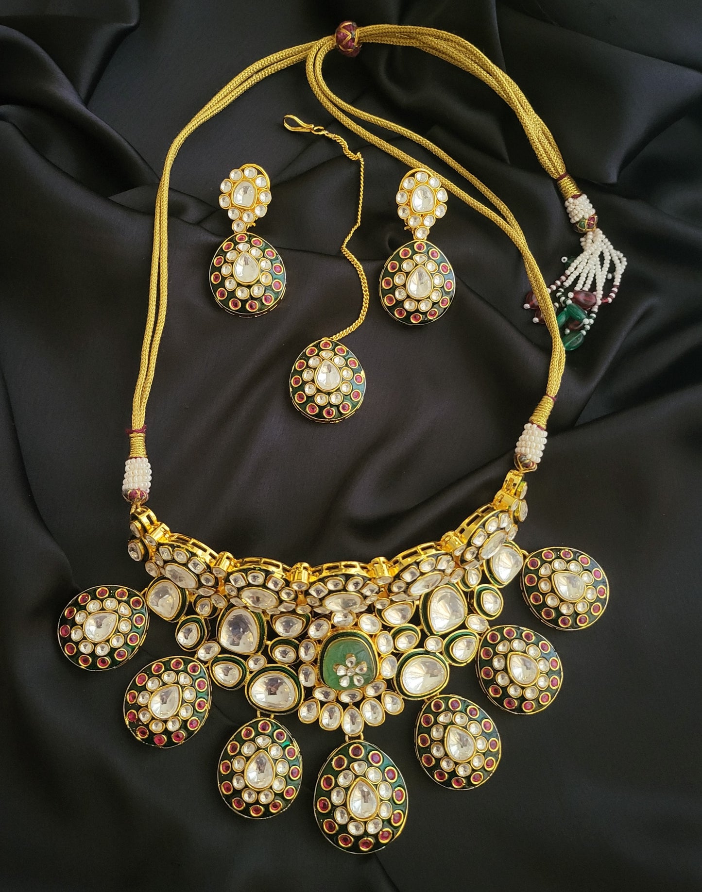 Stella Premium Uncut Polki Kundan Choker Necklace Set