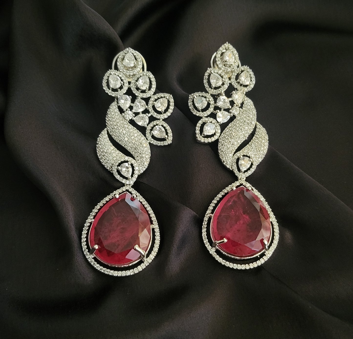 The Premium CZ & Doublet Stone Statement Earrings