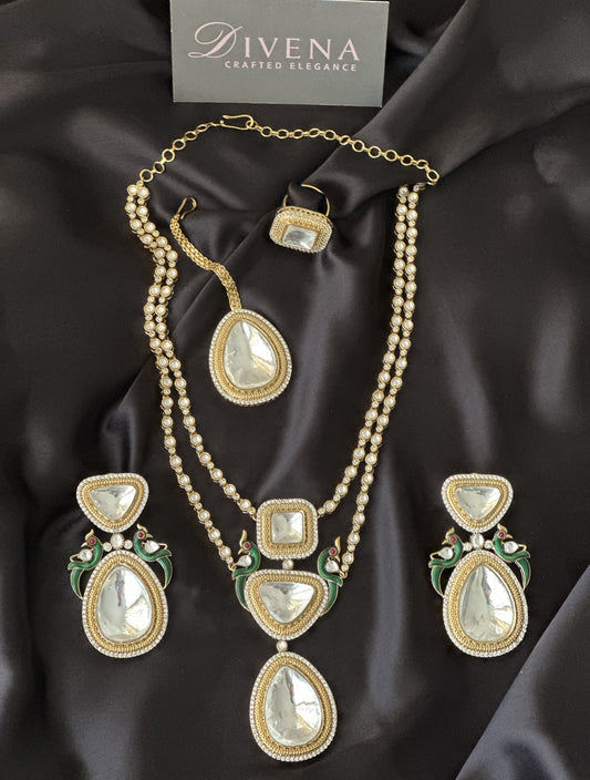 Aspen Premium Polki Kundan Necklace Set