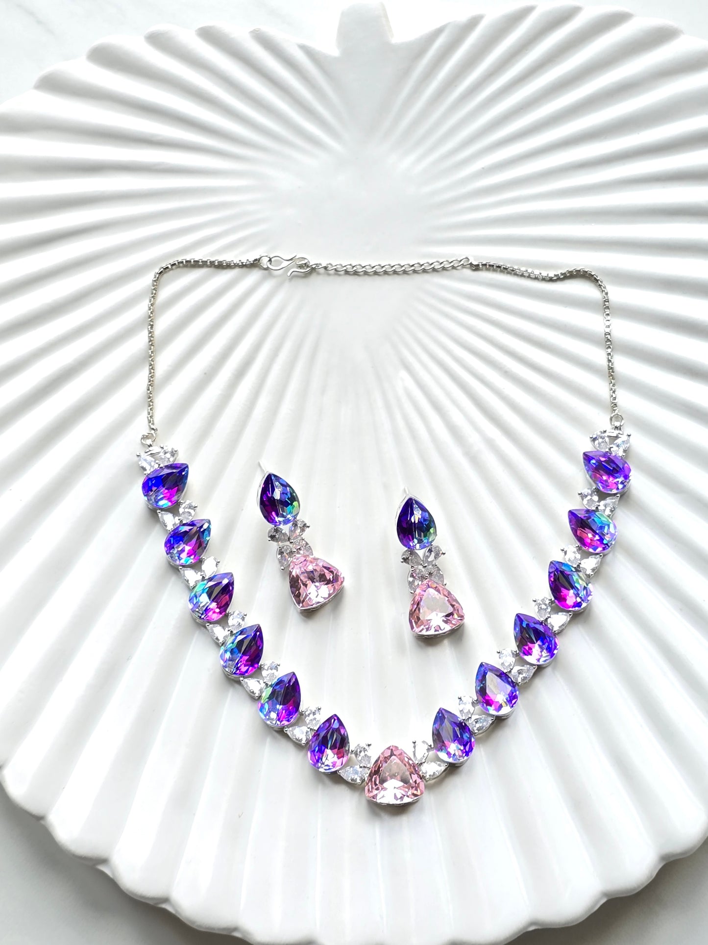 Chelsea Crystal Necklace Set