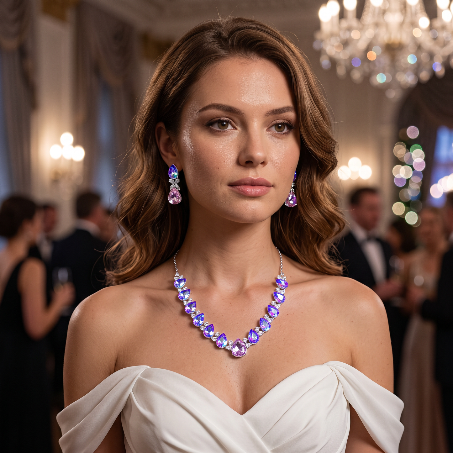 Chelsea Crystal Necklace Set