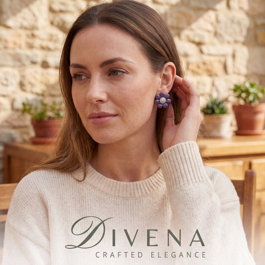 Lyra Floral Pave Set Studs – Divena handcrafted Indian jewellery
