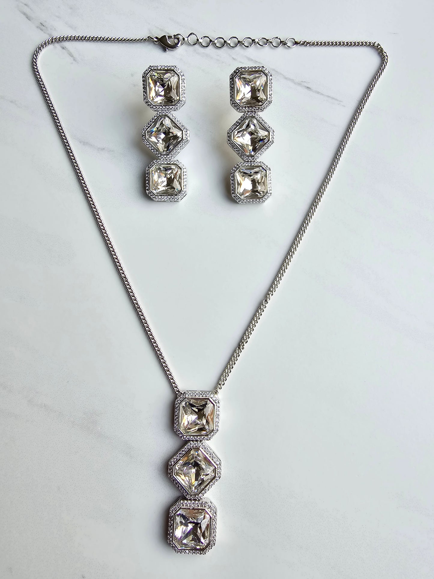 Rebecca Crystal Pendant Set