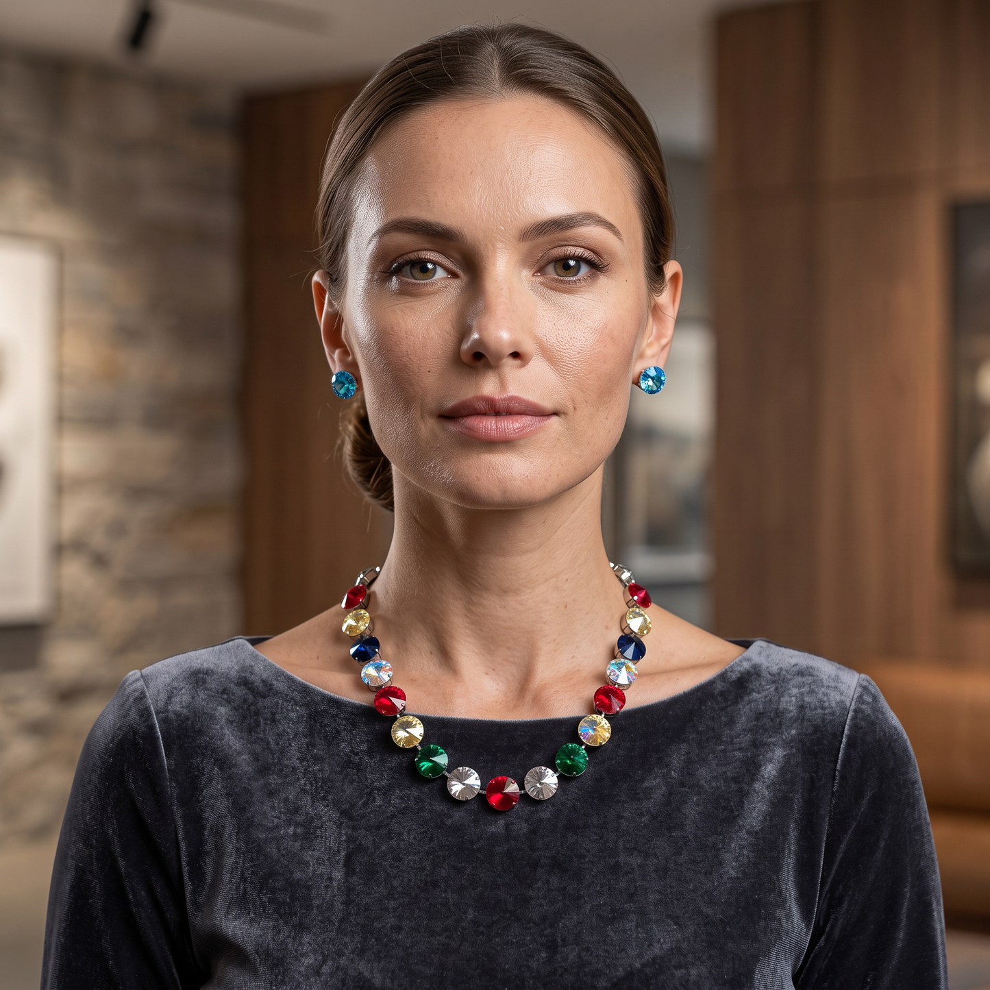 Premium Crystal Necklace Set