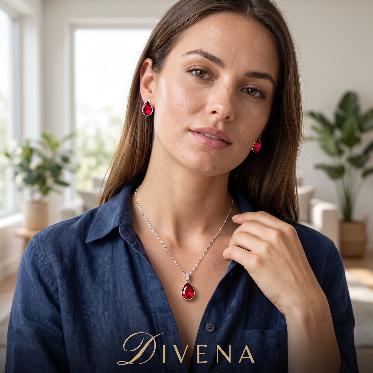 Tear Drop Crystal Pendant