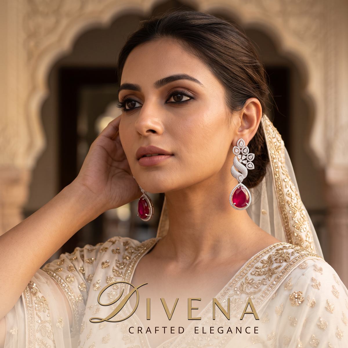 The Elena CZ & Doublet Stone Statement Earrings