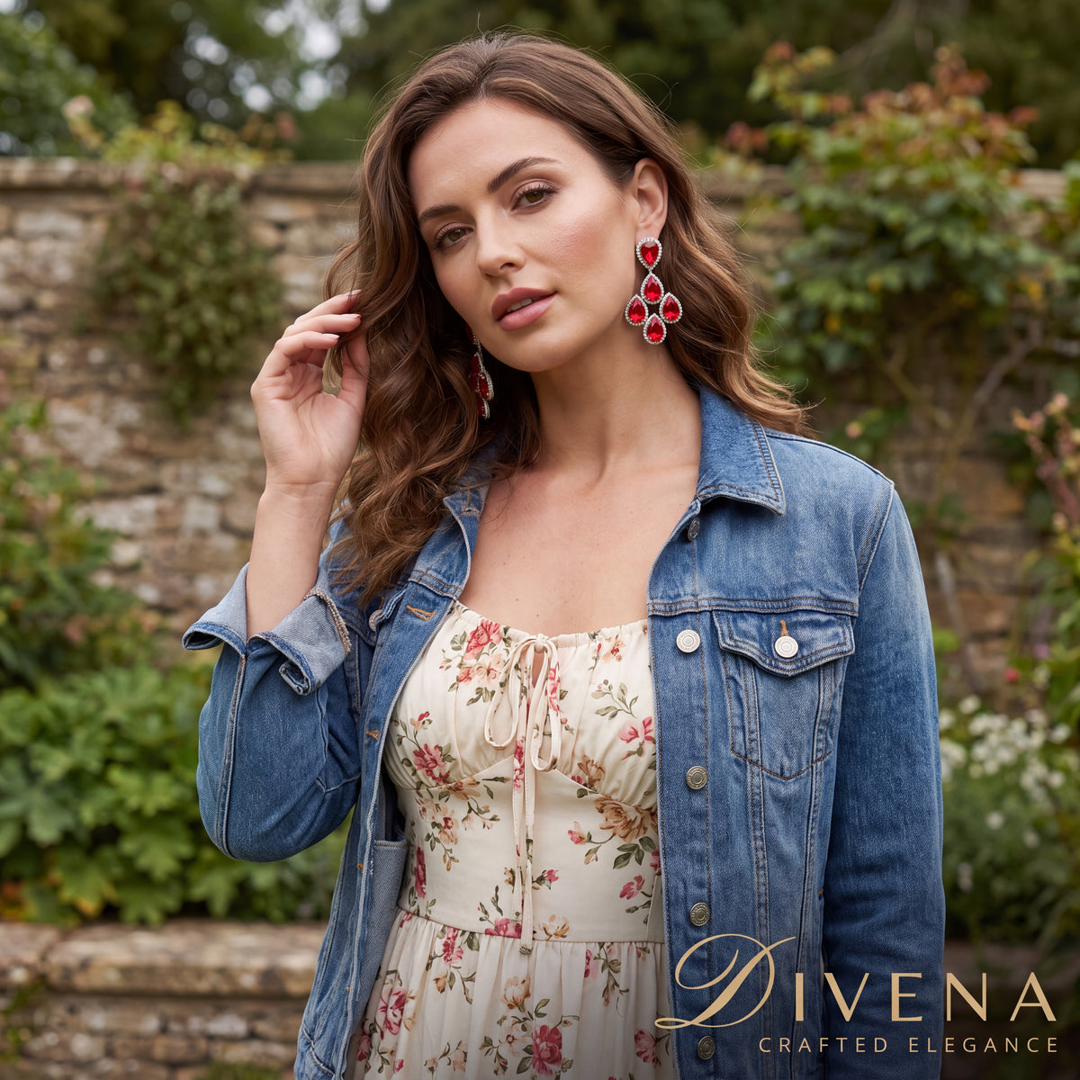 Jessica Crystal Dangle Earrings