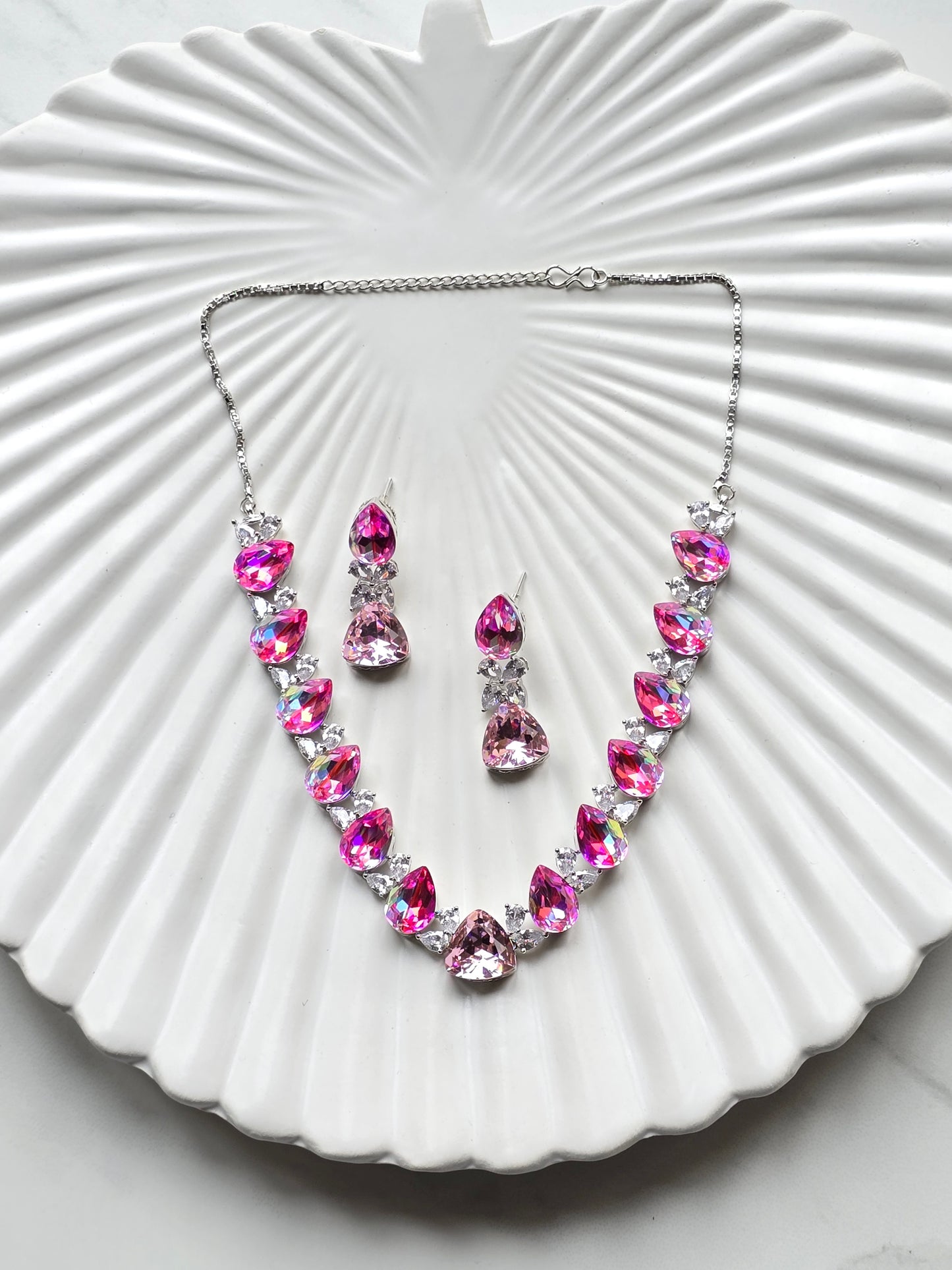 Chelsea Crystal Necklace Set