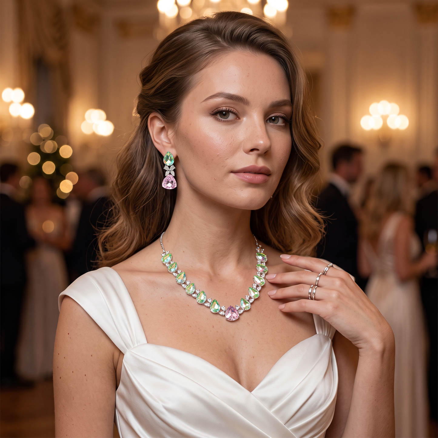 Chelsea Crystal Necklace Set
