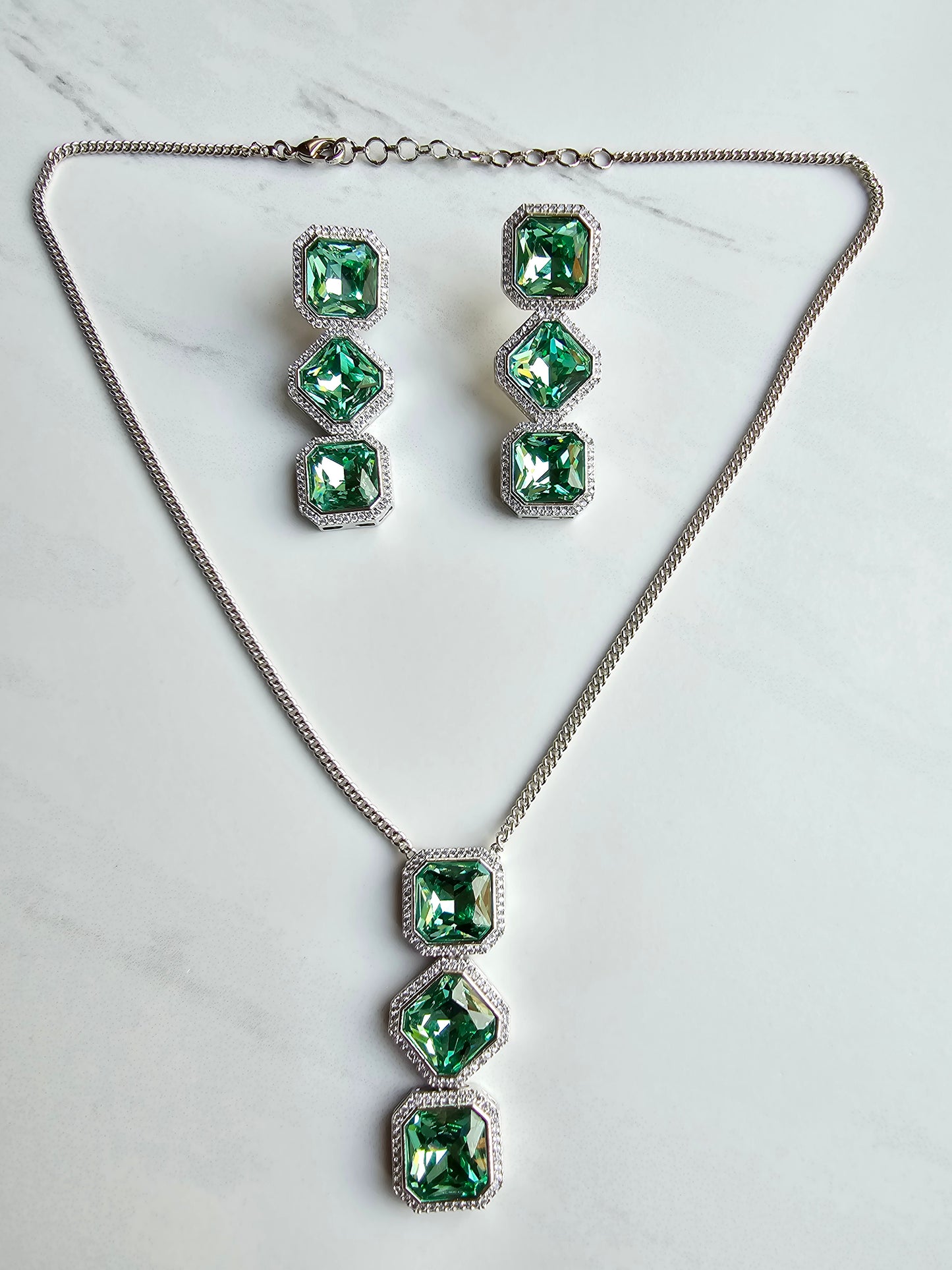 Rebecca Crystal Pendant Set