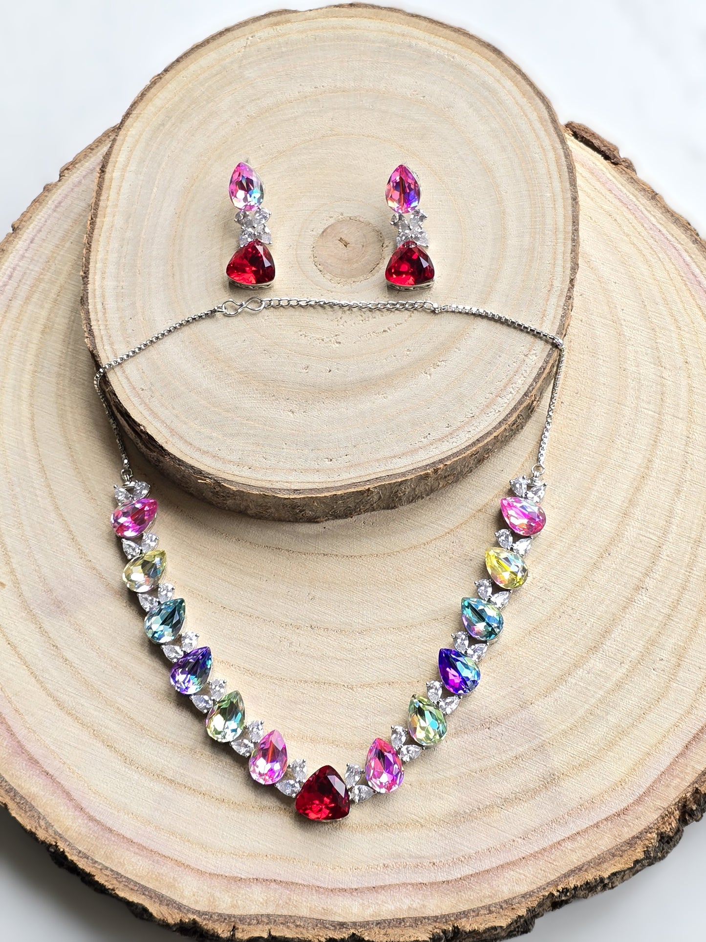 Chelsea Crystal Necklace Set