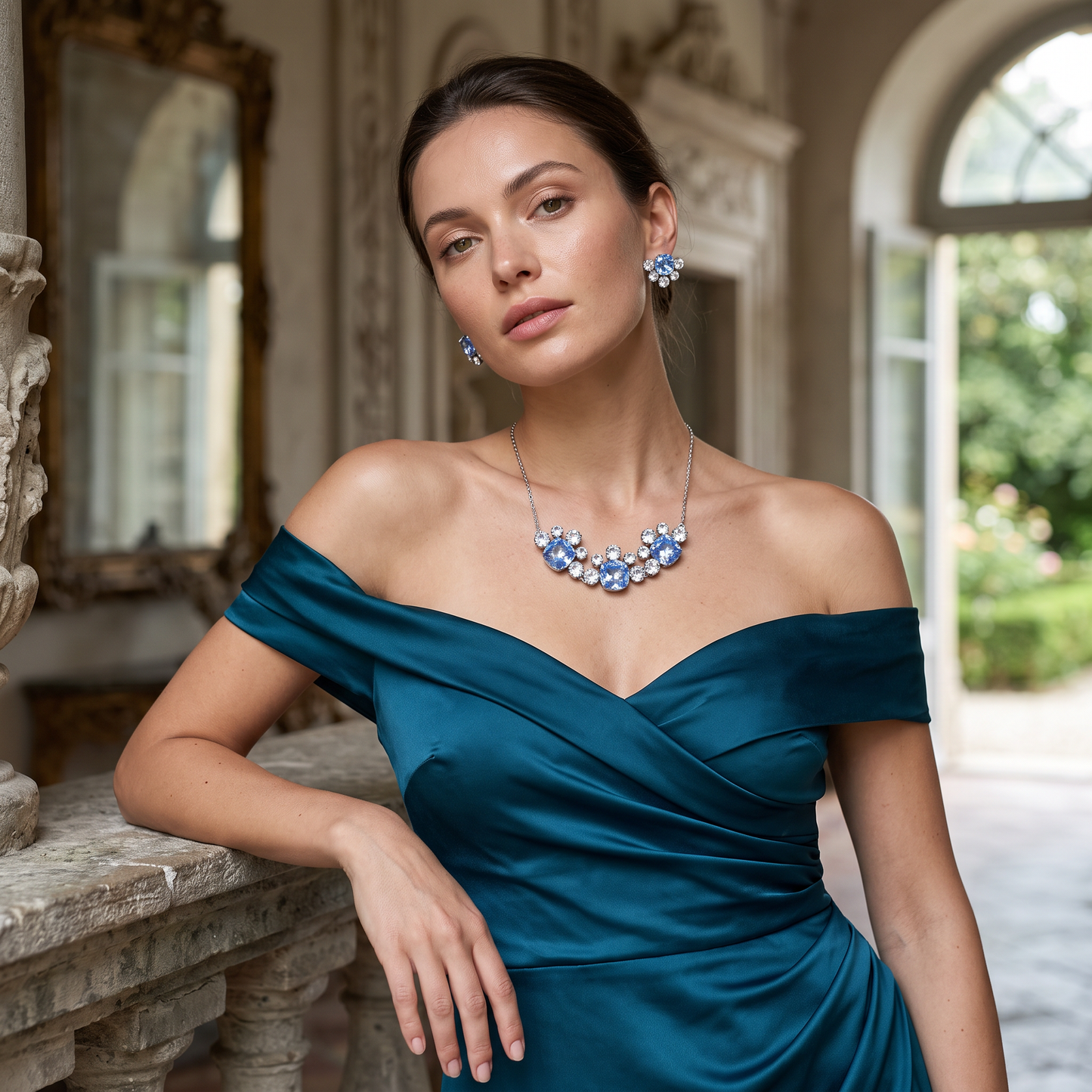 Priscilla Crystal Necklace Set
