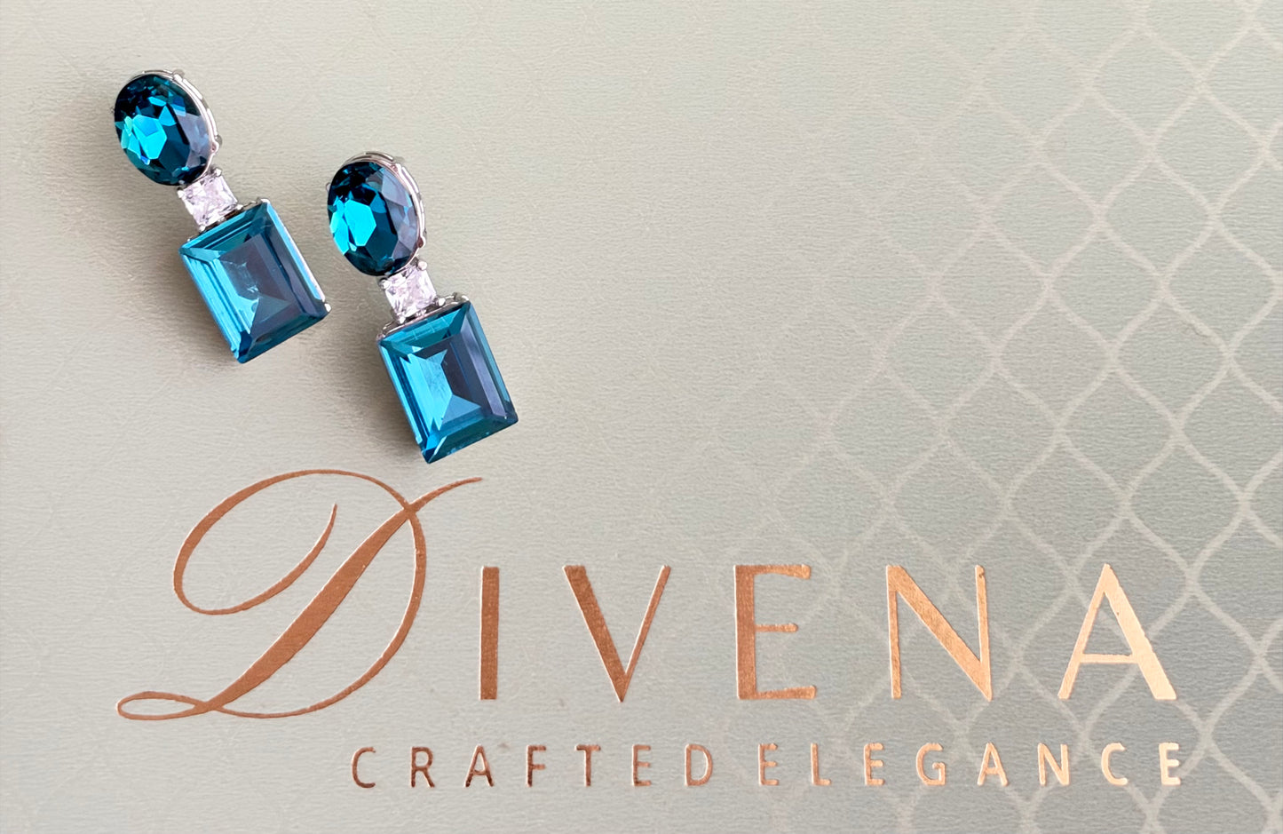 Dual Tone Crystal Earrings