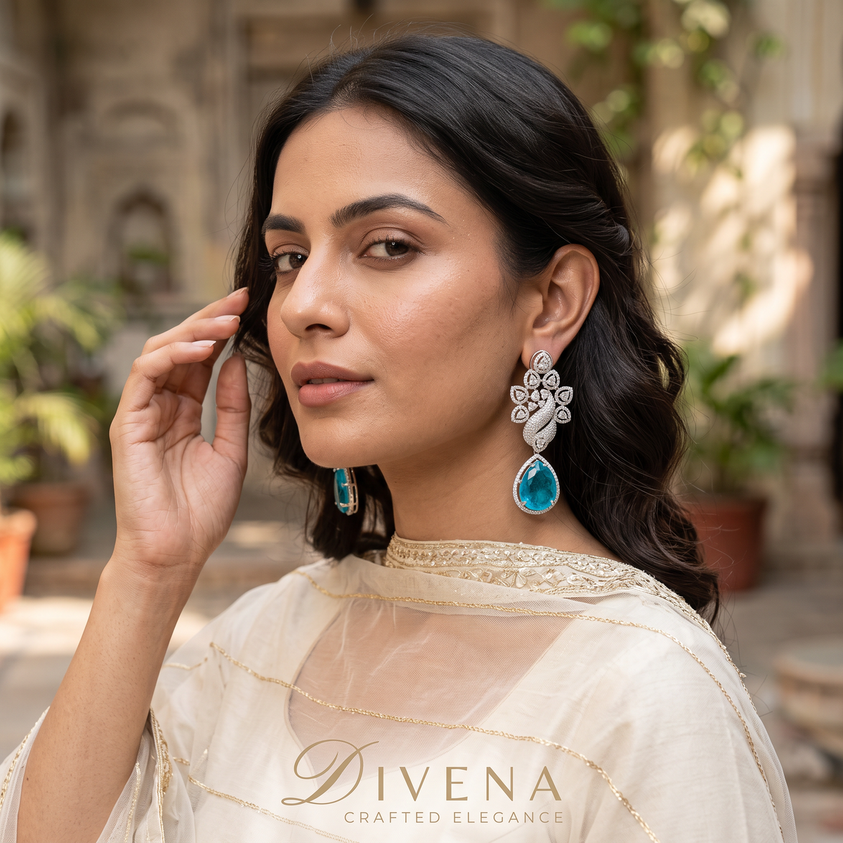 The Elena CZ & Doublet Stone Statement Earrings