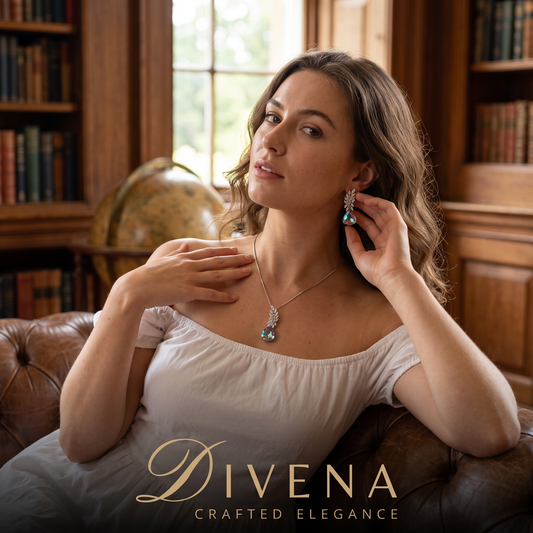 Myla Crystal Moissanite Pendant Set