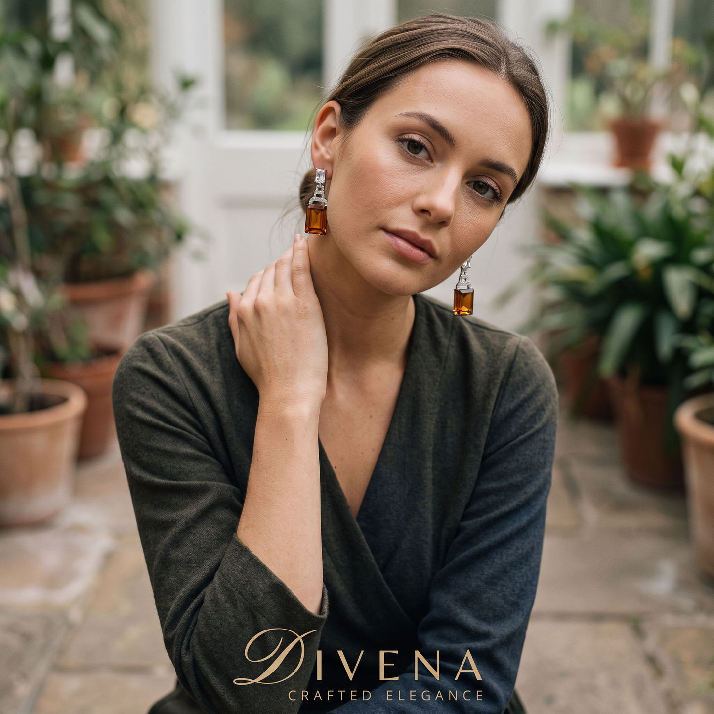 Hazel Crystal Earrings