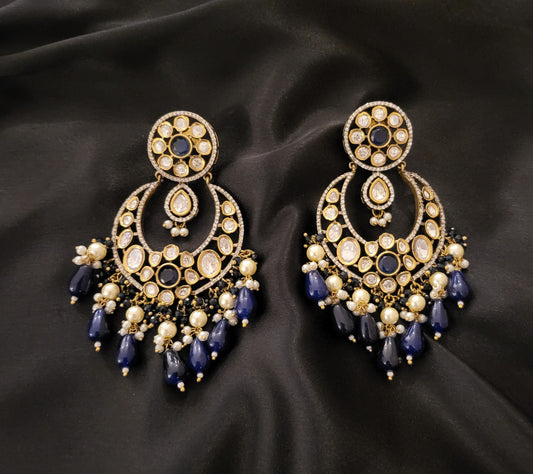 Anarkali Polki Chandbali Earrings