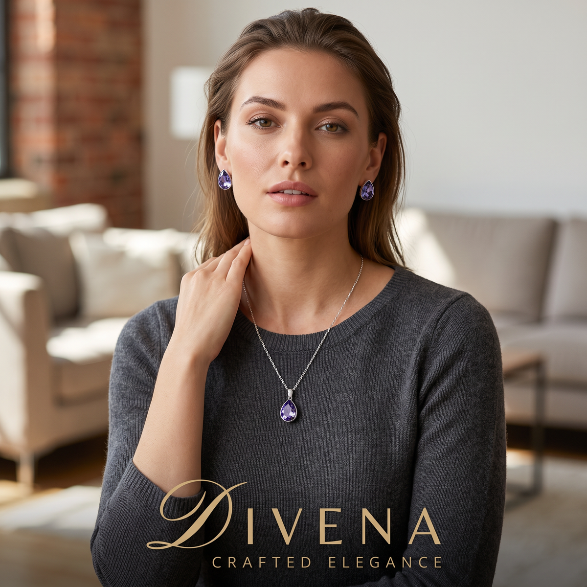 Tear Drop Crystal Pendant