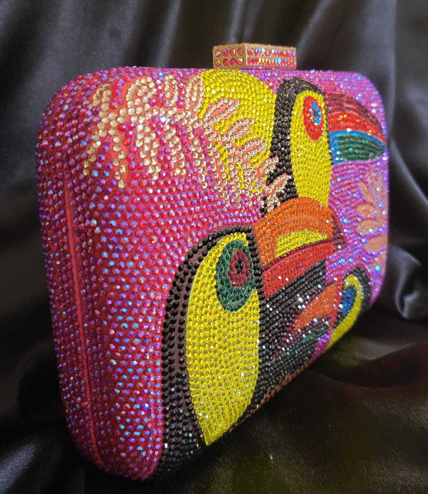 Toucan Bird Crystal Evening Bag