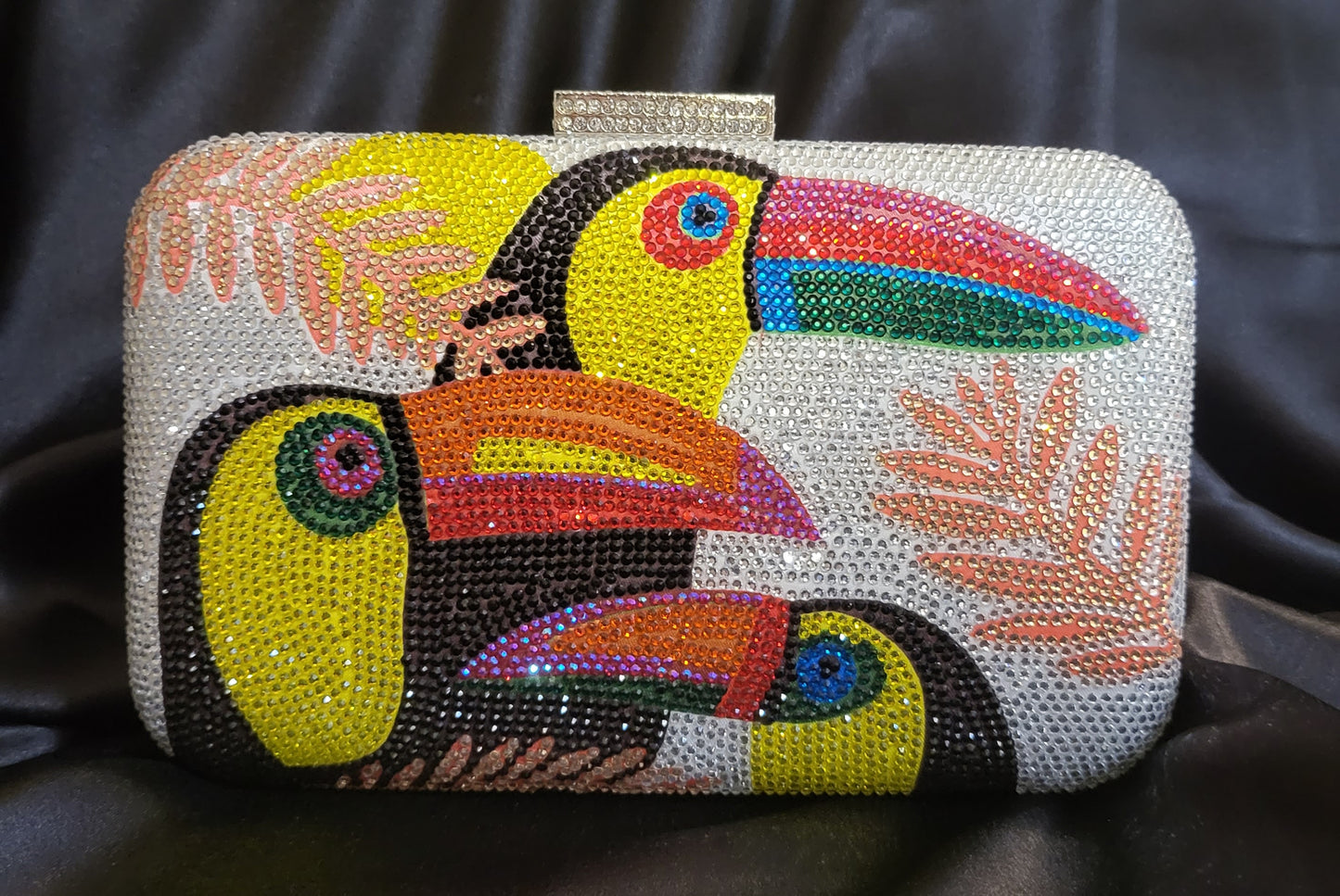 Toucan Bird Crystal Evening Bag