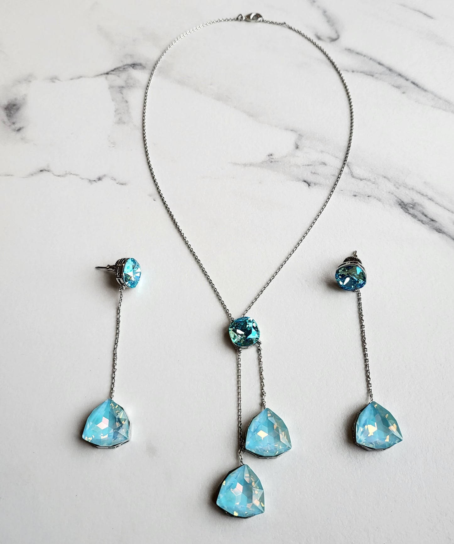 Trio Crystal Necklace Set