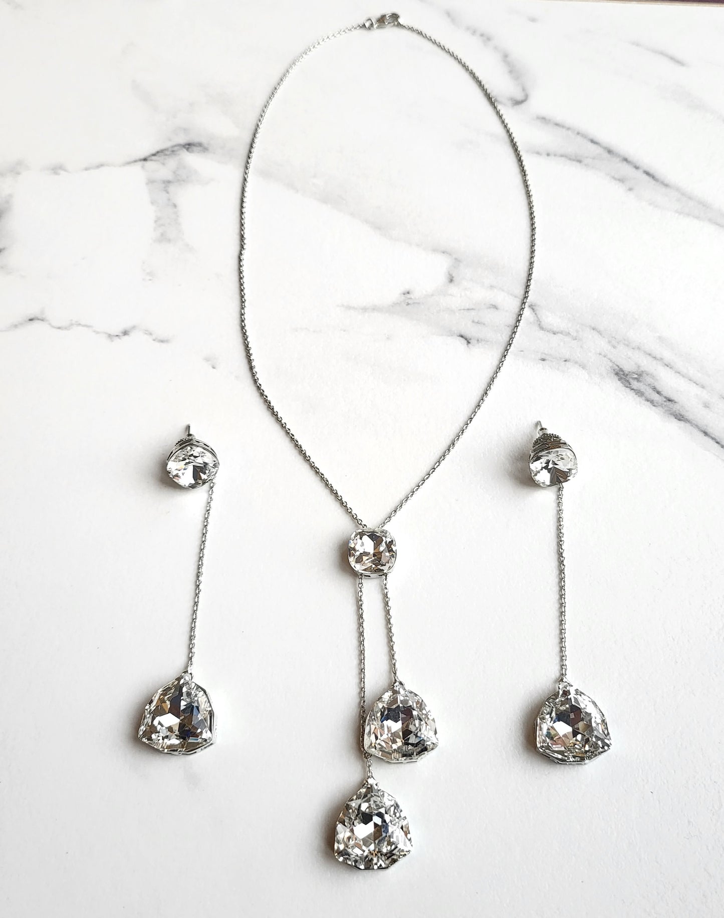 Trio Crystal Necklace Set