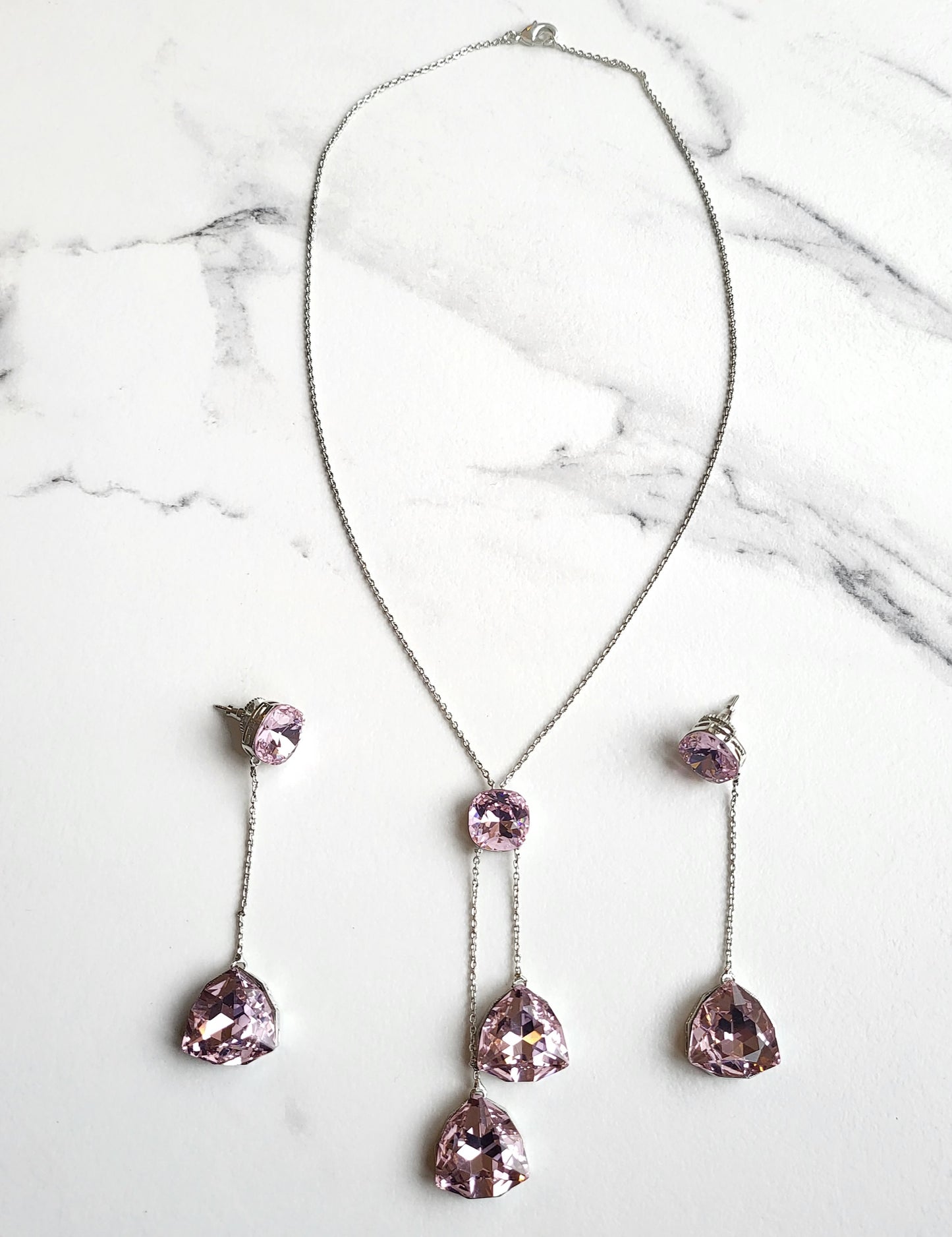 Trio Crystal Necklace Set