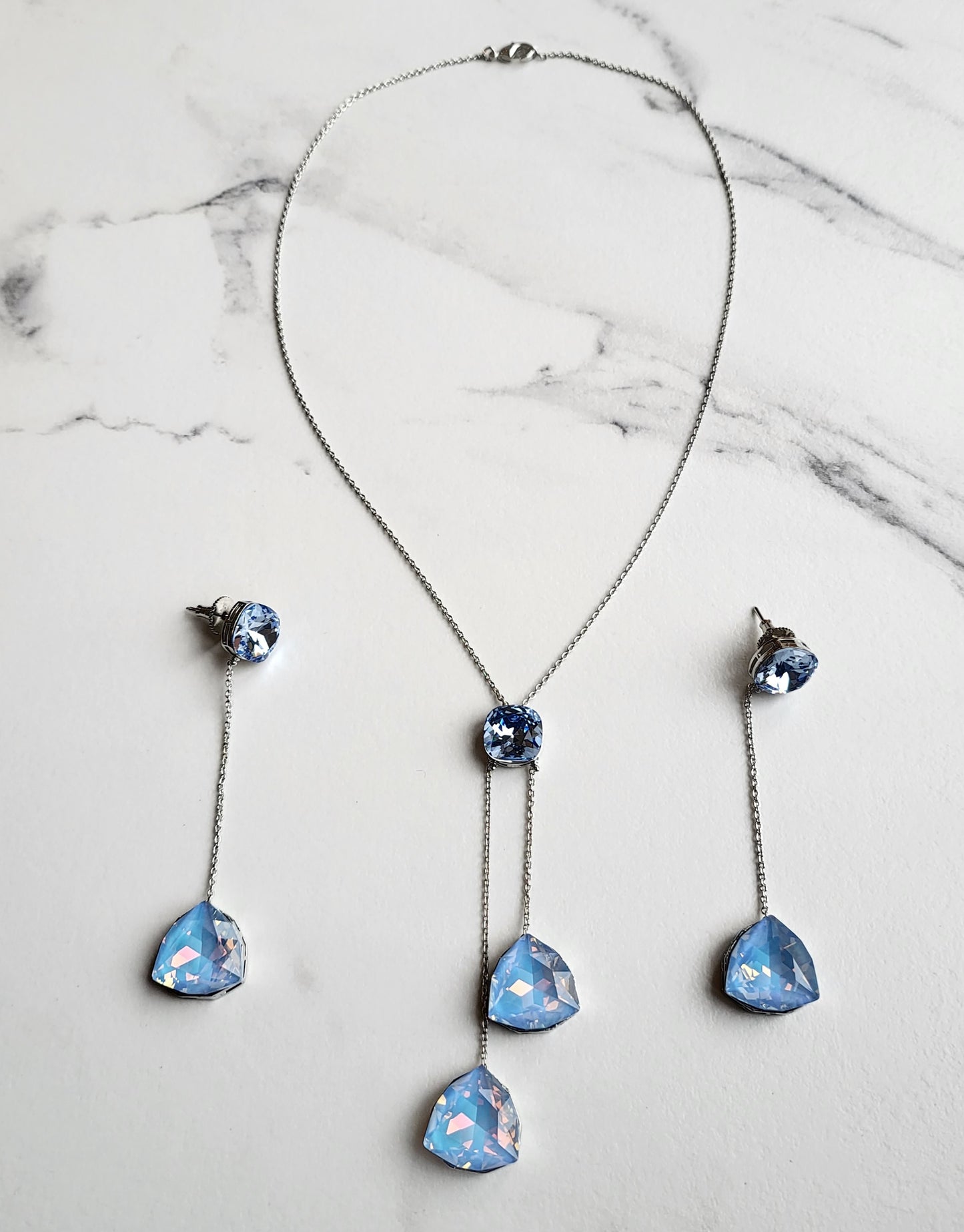 Trio Crystal Necklace Set