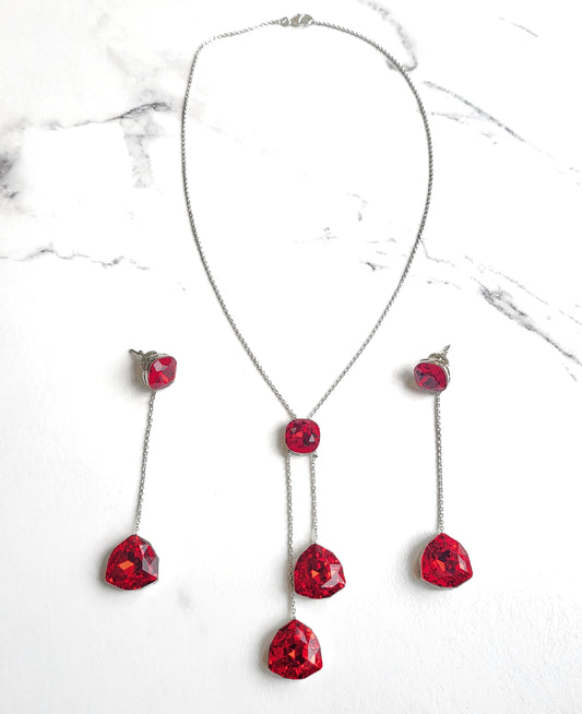 Trio Crystal Necklace Set