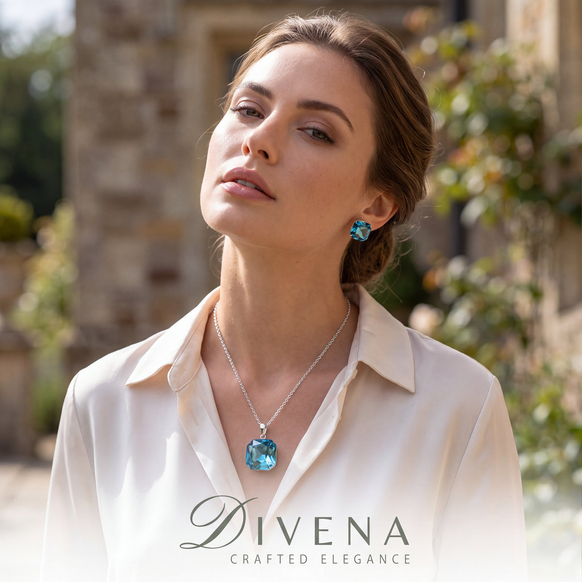 Rosalind Giant Crystal Pendant Set