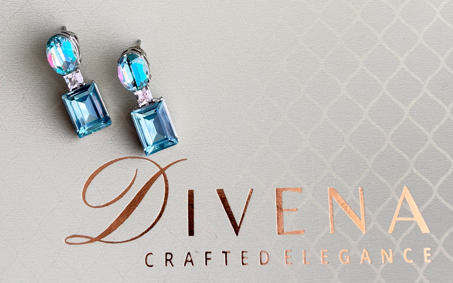 Dual Tone Crystal Earrings