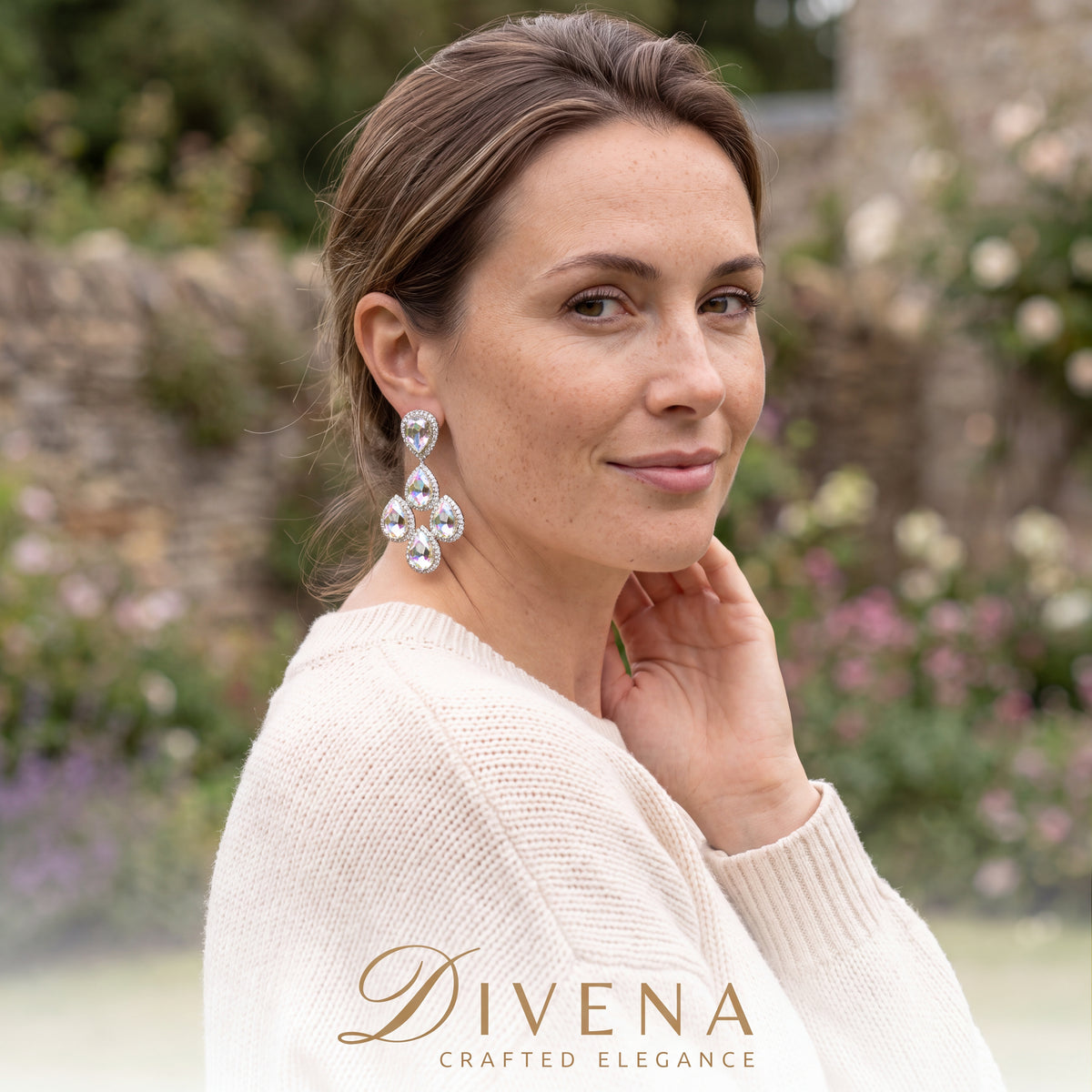 Jessica Crystal Dangle Earrings