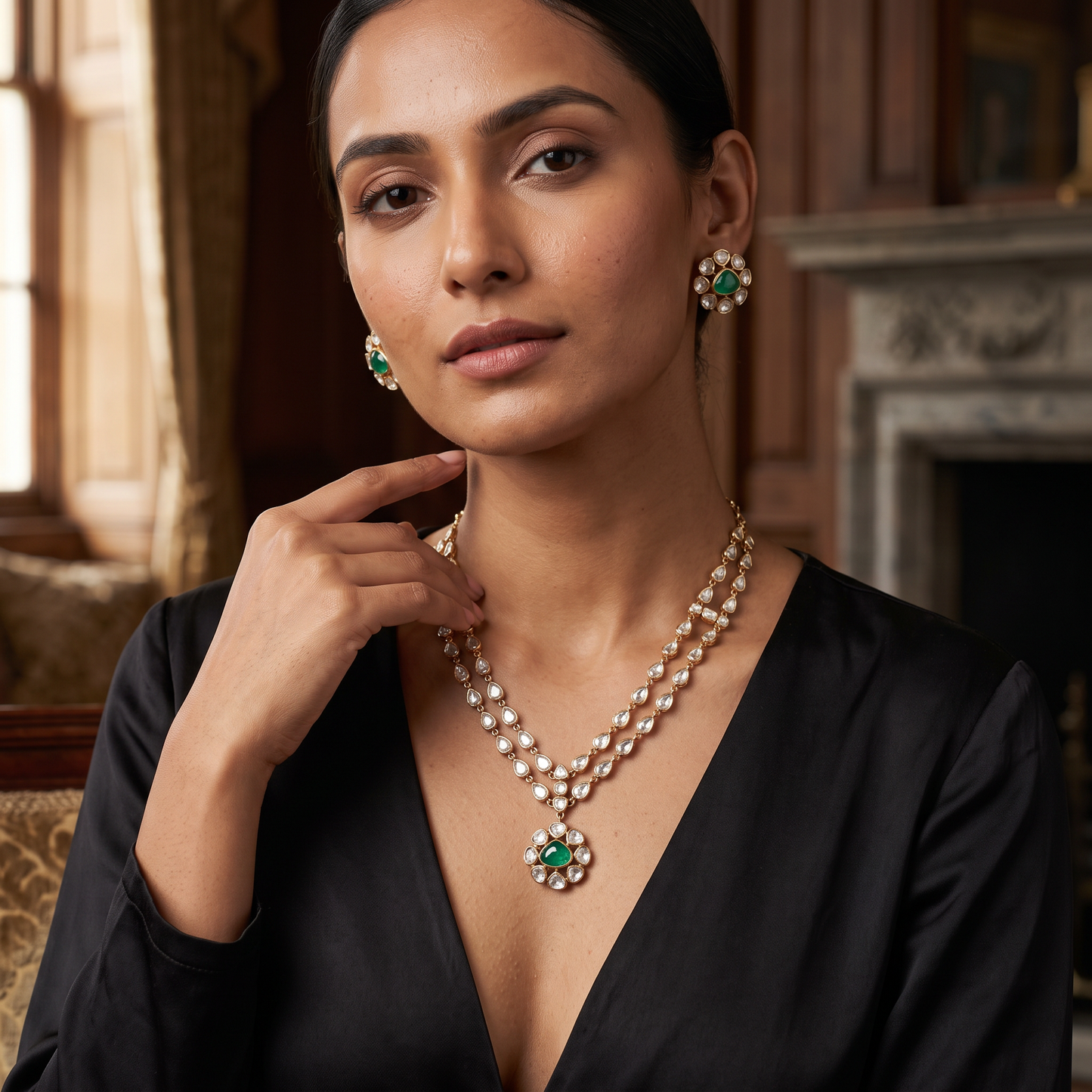Alayna Moissanite Necklace Set