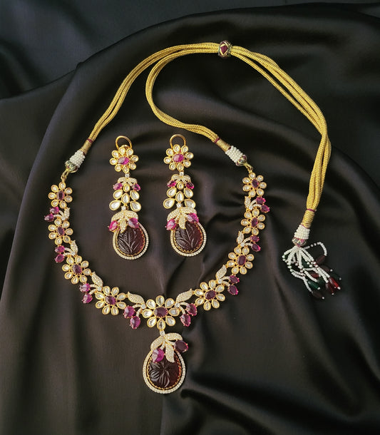 Cassidy Polki Kundan Necklace Set