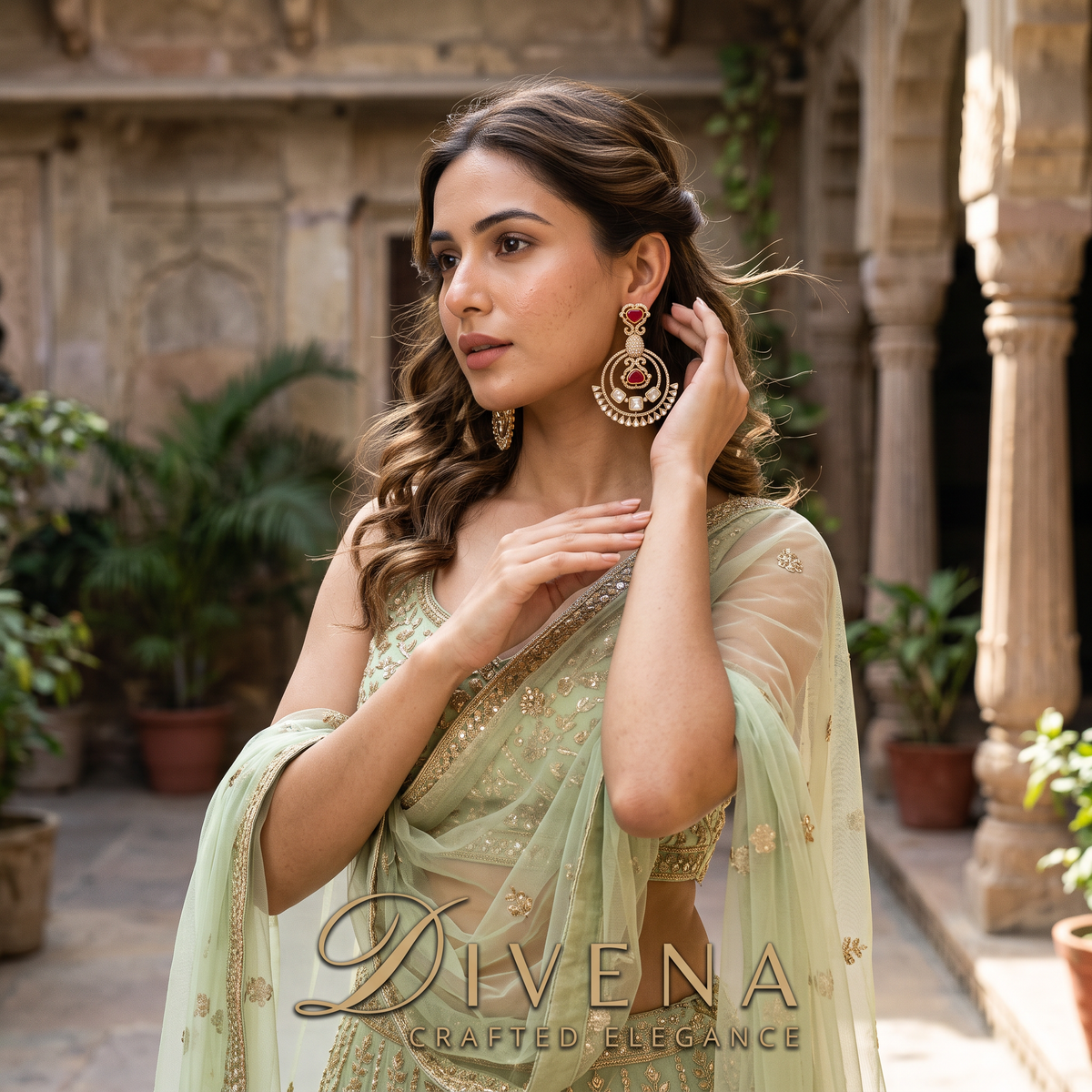 Blossom Moissanite and Doublet Stone Earrings